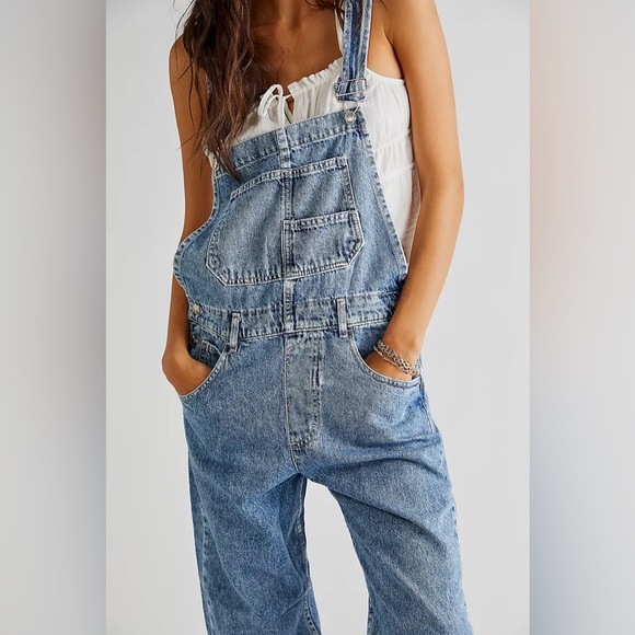 We The Free Ziggy Denim Overall in Powder Blue size XL - Picture 5 of 11